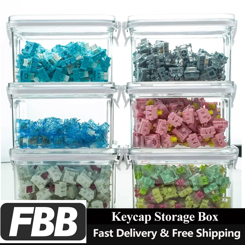 

FBB Keyboard Switches Container Storage Box Keycap Storage Case for Cherry Mechanical Keyboard Magnetic Switch Store Accessories