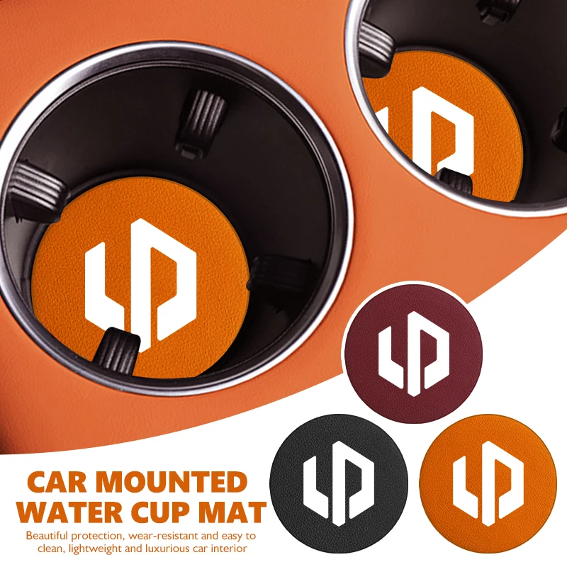 

Car Logo Water Cup Slot Insert Coaster Protective Pad Auto Decoration Accessories For Leapmotor T03 S01 C16 C11 C01 C10 2022