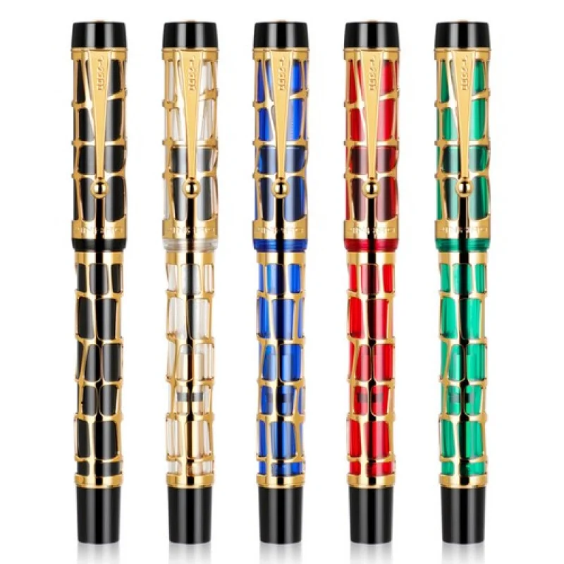 

A+ Jinhao 100 Fountain Pen EF/F/M Nib, Resin & Skeleton Writing Pen with Converter