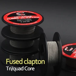 Предварительно изготовленный провод Tricore 10 футов/quad core Fused clapton DL DTL, проволока сопротивления, предварительно изготовленный пружинный инструмент