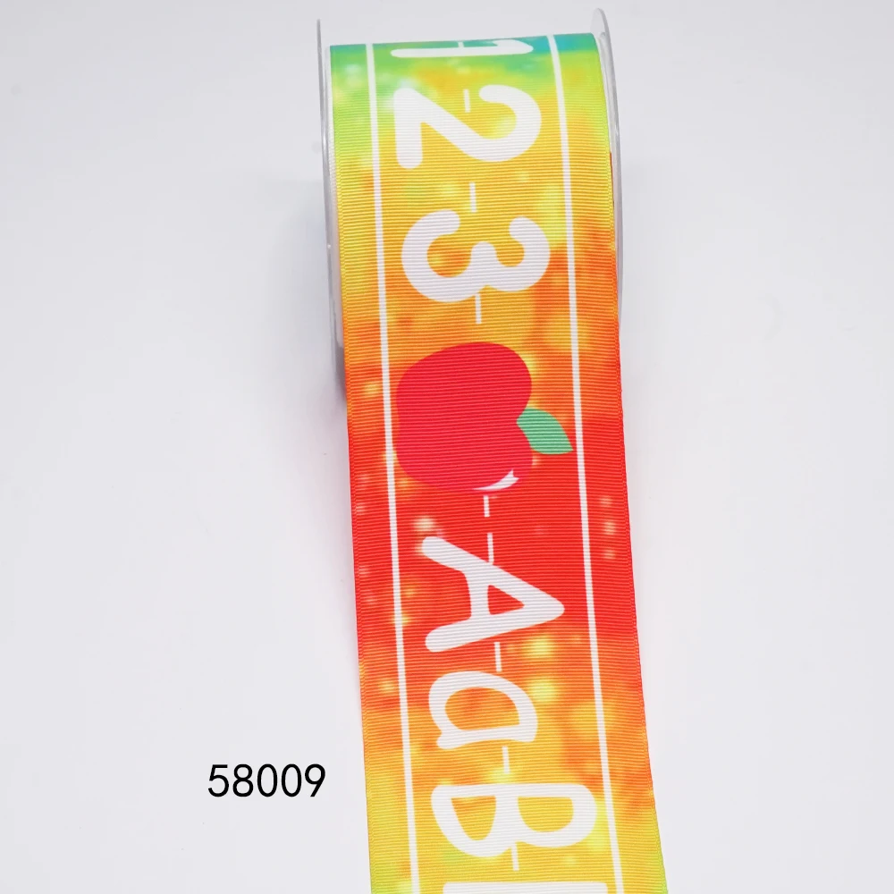 DIY Back To School Printed Grosgrain Ribbon For Craft Supplies Sewing Accessories 5 Yards, Planar Resins 10 Pieces. 56076