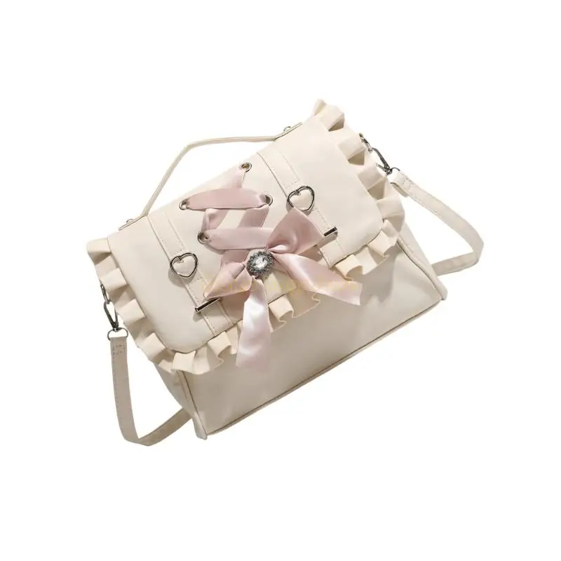 حقيبة يد X90D جمالية لافتة للنظر على شكل قلب قابلة للتحويل إلى حقيبة ظهر عملية من البولي يوريثان حقيبة كتف كروسبودي