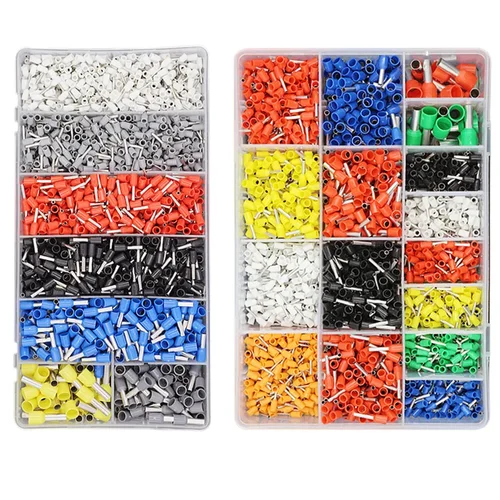 Imagen 2 del producto 300-2120 Uds. Terminales de engarzado tubulares VE de una sola caja y con Kit de alicates, conector eléctrico de Cable, conectores de Cable aislados