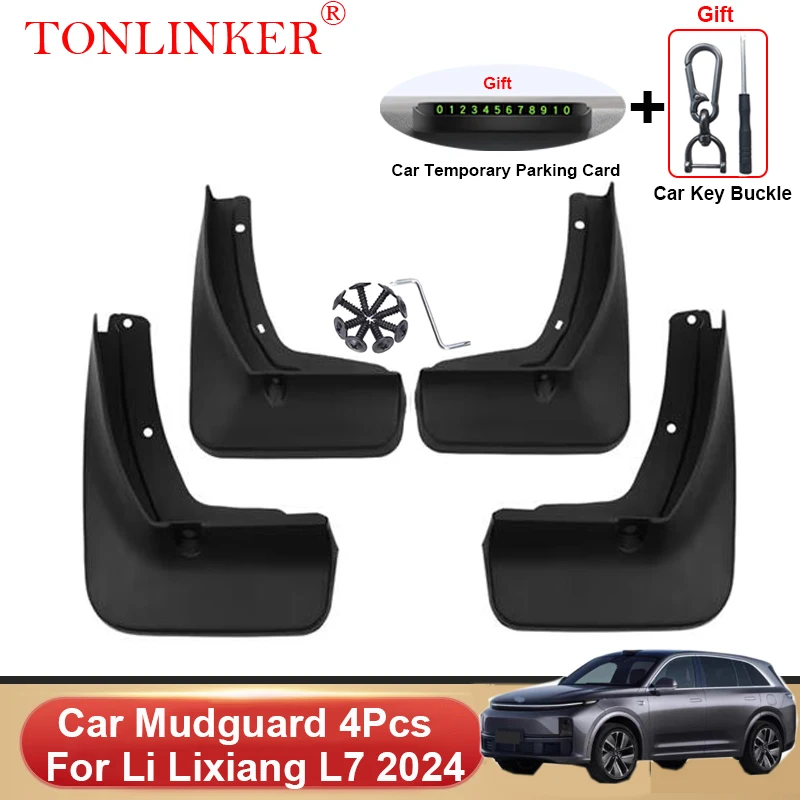 TONLINKER Car Mudguard For Lixiang L7 Suv 2024 Mudguards Splash Guards Front Rear Fender Mudflaps Accessories