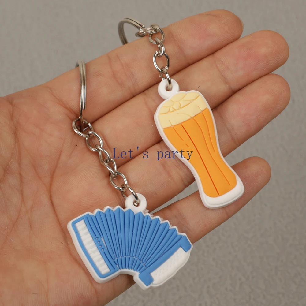 8 قطعة مهرجان بيرة ميونيخ بولي كلوريد الفينيل المفاتيح حقيبة الظهر قلادة لموضوع مهرجان أكتوبر حفلة عيد ميلاد الحسنات جودي حقيبة بيناتا الحشو #4