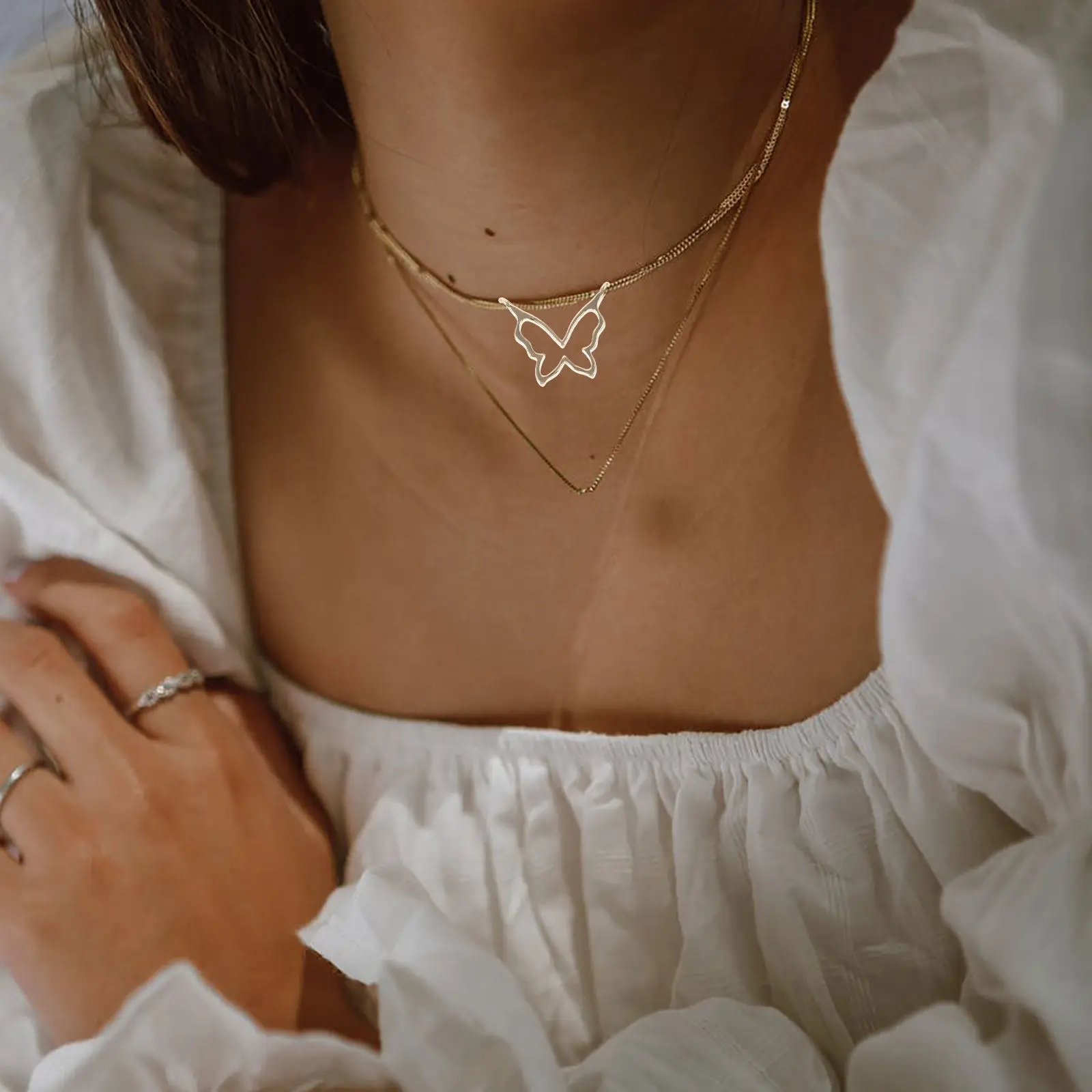 

10Pcs Decorative Hollow Frame Butterfly Bezel Pendants Metal Jewelry Making Charms for Resin Epoxy DIY Necklace Bracelet Earring