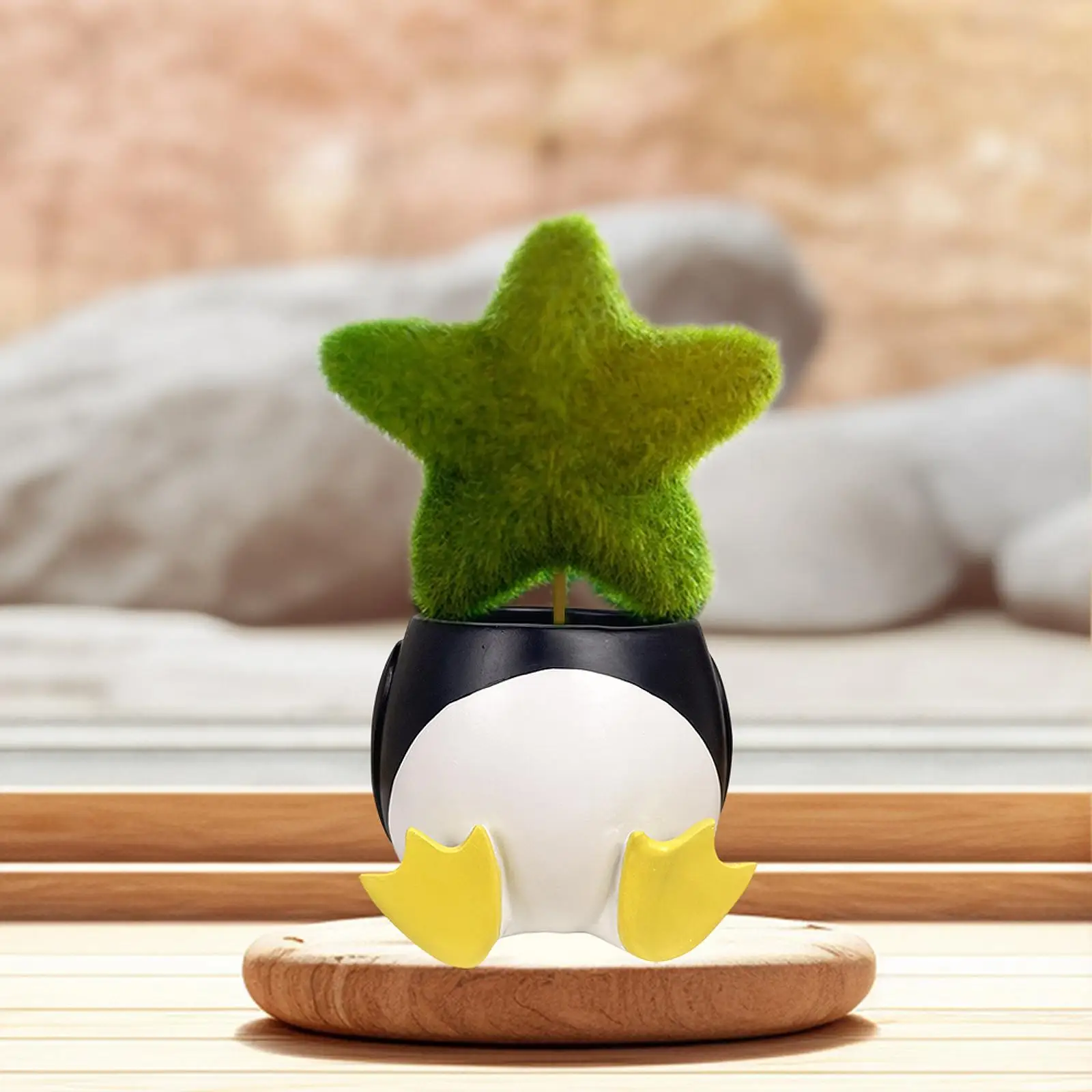 Penguin Plant Pot Container Funny Animal Flower Pot for Balcony Office Yard