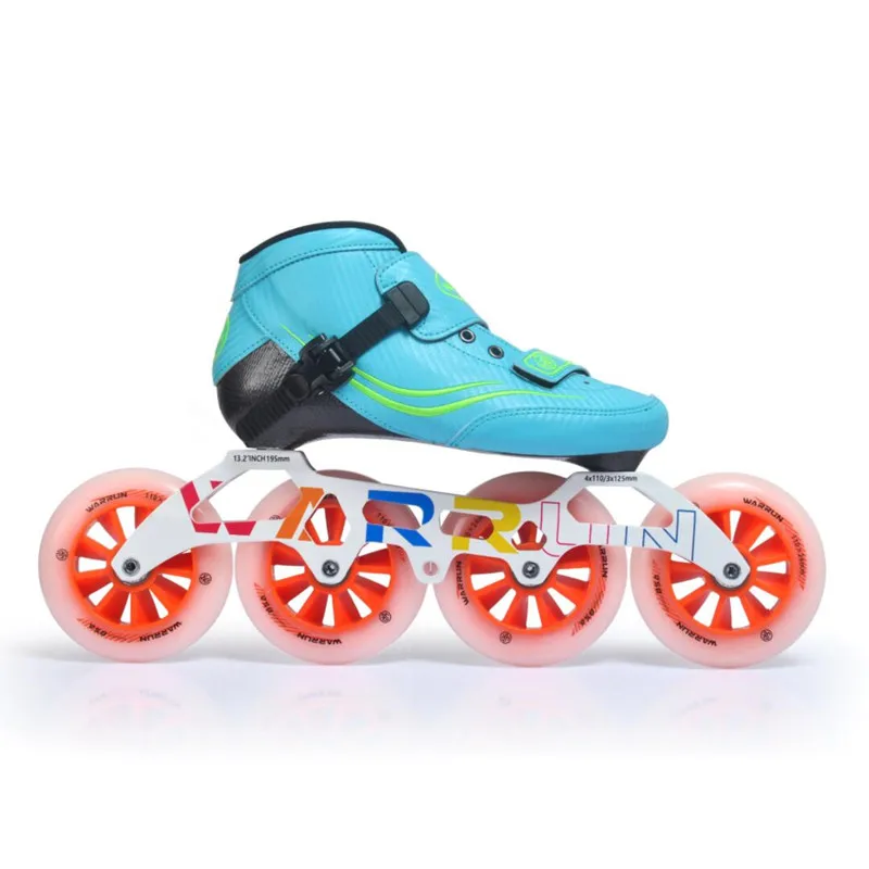 4X90mm Children Kids inline speed skates patines sneaker 3 4 wheels boy girl outdoor sports carbon fiber roller skating shoes