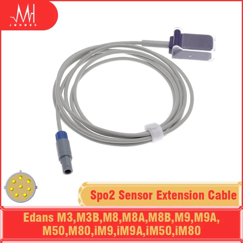 

Spo2 Sensor Extension Cable of Edans M3,M3B,M8,M8A,M8B,M9,M9A,M50,M80 Monitor to DB9 Plug,For DS-100A Sensor.