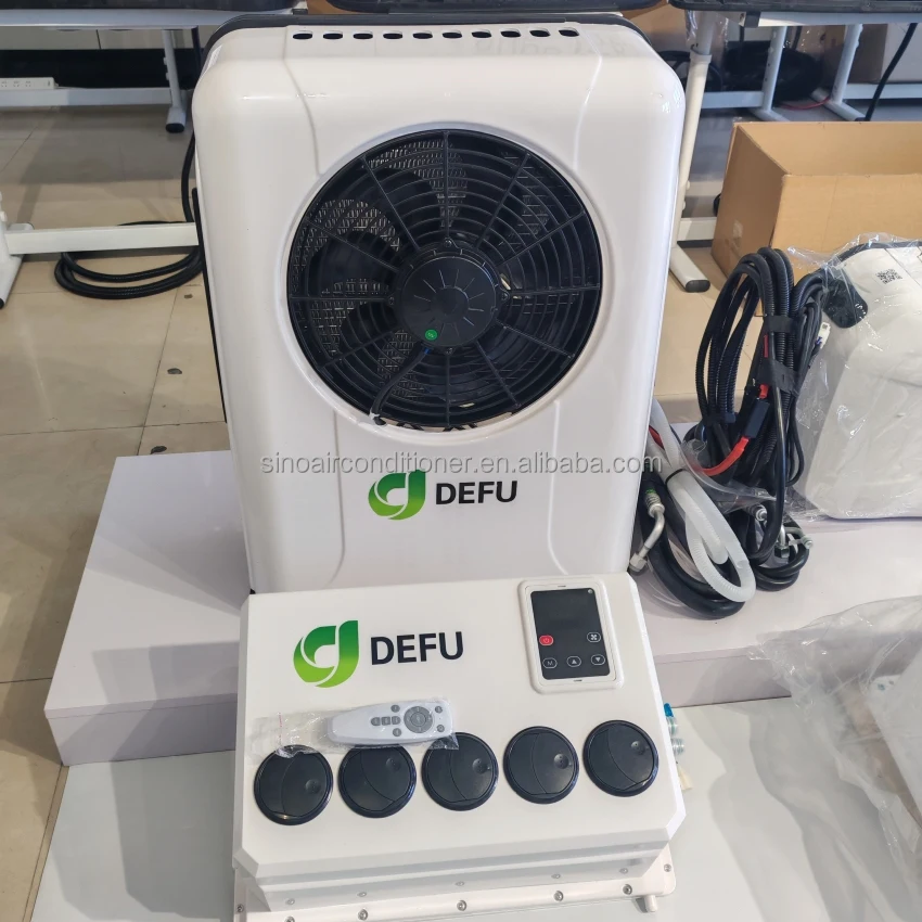 برودة كهربائية تكييف فان جرار 24 فولت 12 فولت وقوف السيارات 12 فولت مكيف الهواء لمقصورة الشاحنة