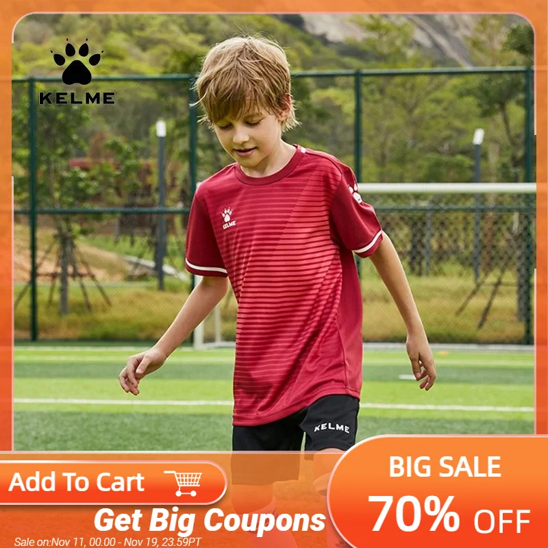 

KELME Детская футбольная майка футбольная форма летний костюм на заказ тренировочная команда акулы Униформа Спортивная одежда для детей 3803169