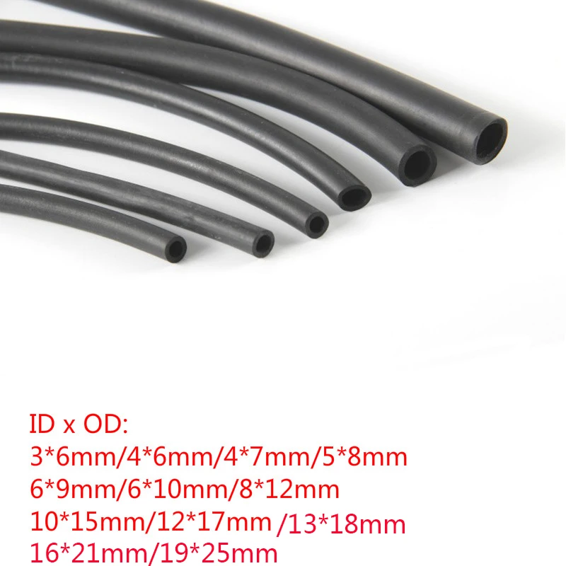 3M~1M black nitrile rubber pipe, gasoline and diesel delivery pipe, 3mm~12mm is used to make casing to convey water