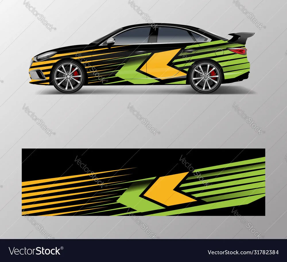 Stripe Sticker Car Full Wrap Sticker Decorative Car Graphic Decal Full Body Racing Vinyl Wrap Car Decal Length 400cm Width 100cm