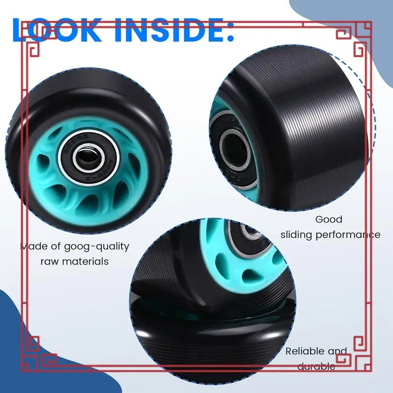 58X32mm 88A Double Row Roller Skates Accessories Speed Skates Wheels Car Line Wheel Four Wheels Skateboard PU Wheels