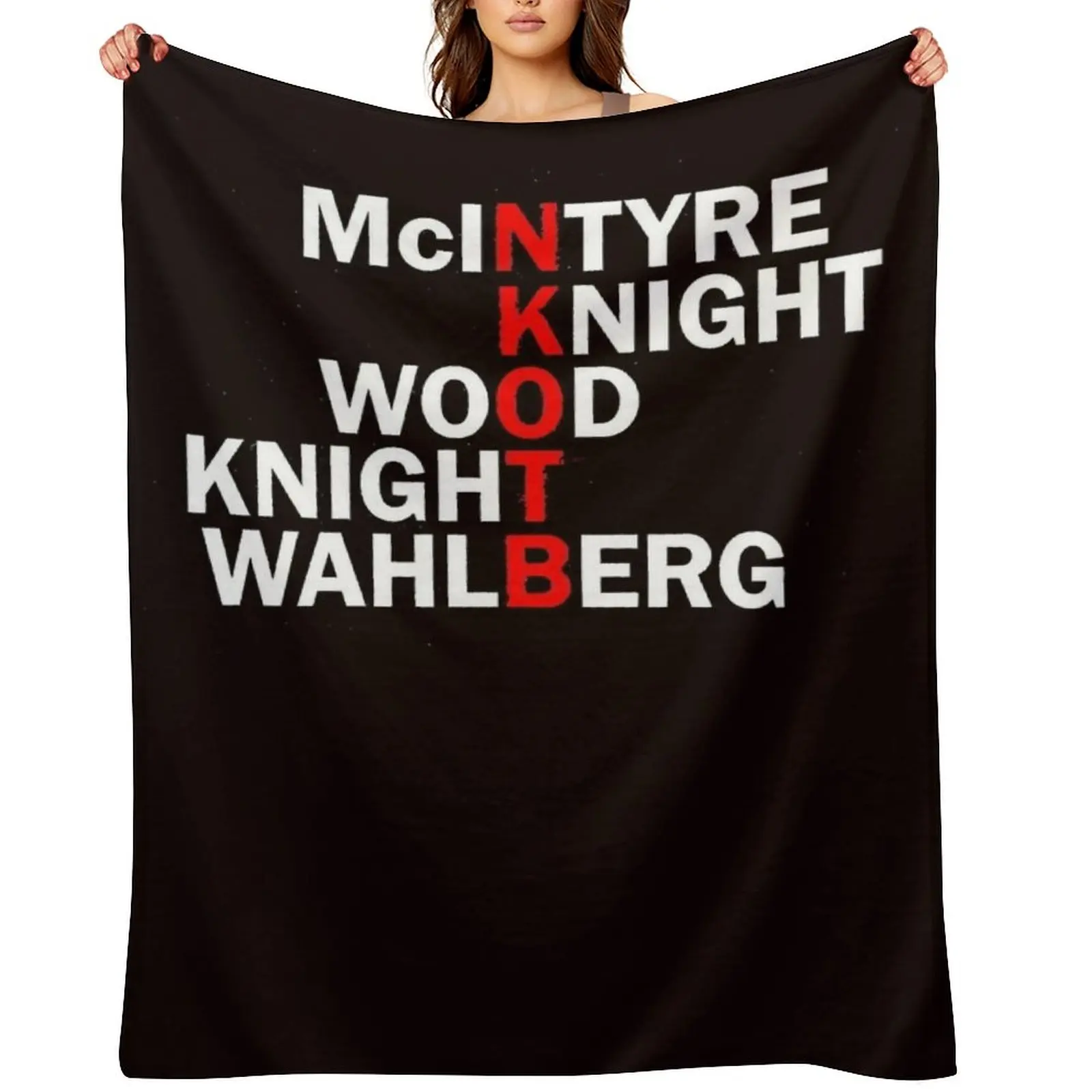 

New kids on the block vintage design Throw Blanket Decoratives Bed Fashionable Plaid on the sofa Personalized Gift Blankets