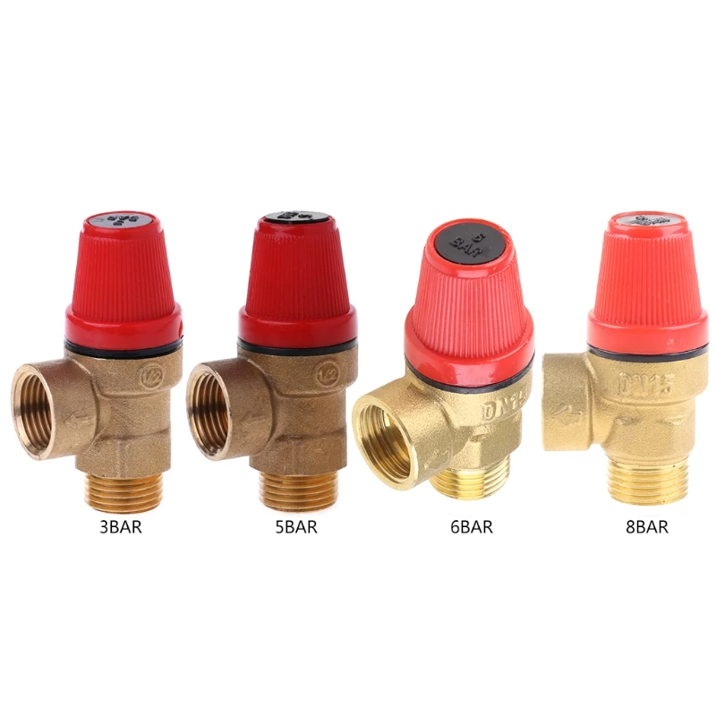 Brass Safety Valve Drain Relief Swithch For Solar Water Heater Double Inner Wire