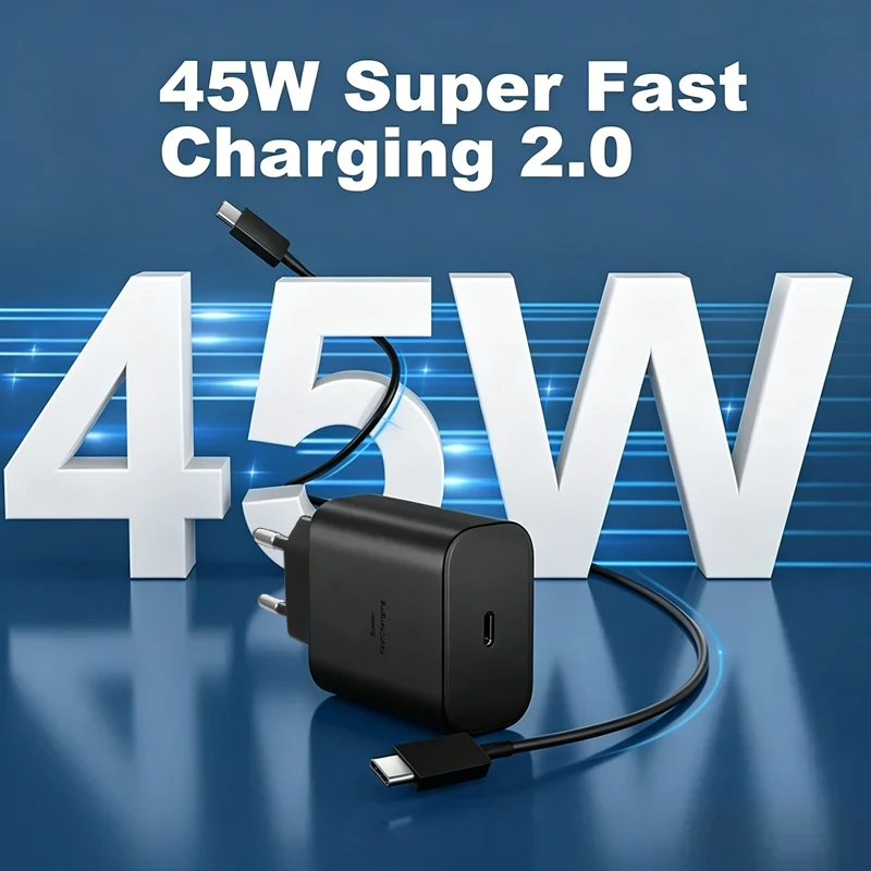 45w pd USB-C supers chn elles ladegerät für for samsung galaxy s25 s24 s23 ultra s22 s21 plus note 20 10 a55 a54 schnell lade typ c kabel – Detail 1
