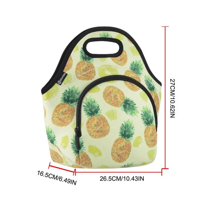 New Lunch Bag Women Printed Lunch Box Pouch Insulated Kids Lunch Bag Adults Lunch Bag Neoprene Tote Pouch For Various Food