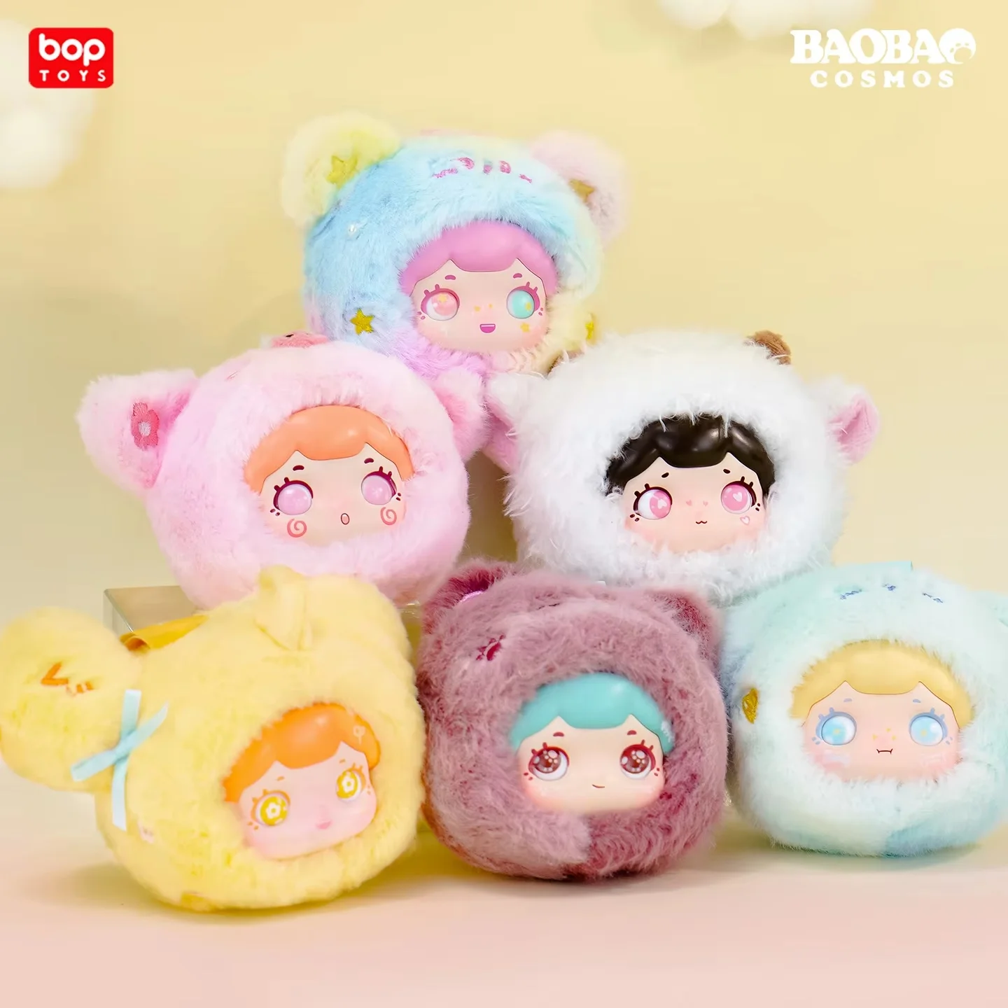 

Подлинная виниловая кукла Baobao Fuzzy Babe Series, милая коллекция, украшение для рабочего стола, модный тренд, подарок для девочки