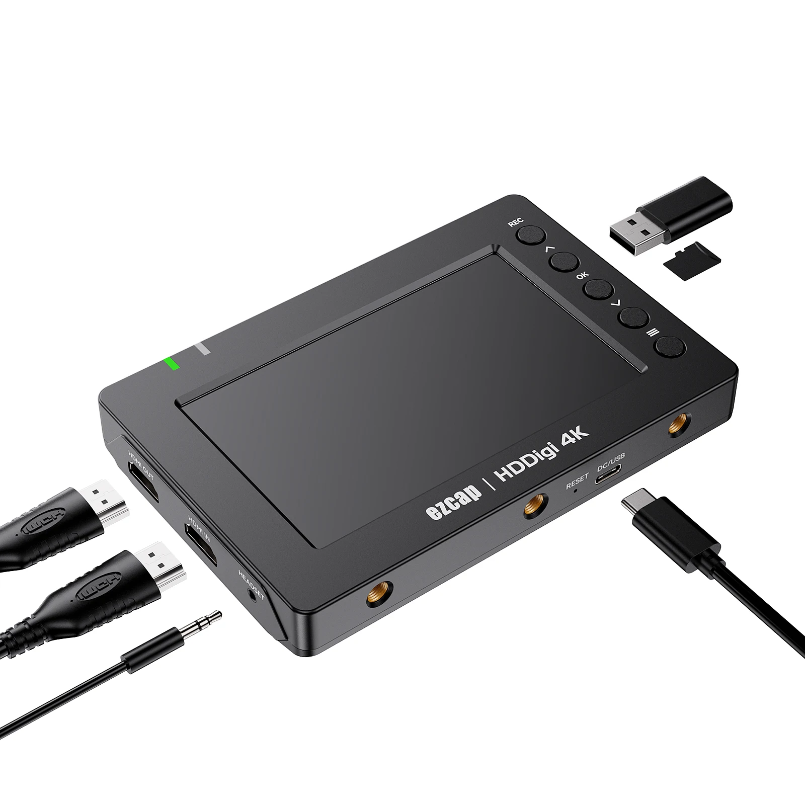 2026 new Ezcap278 4K HDMI Video Recorder Work Standalone No PC Needed Record to USB Disk Support Snapshot Playback Speaker 5  In view 2