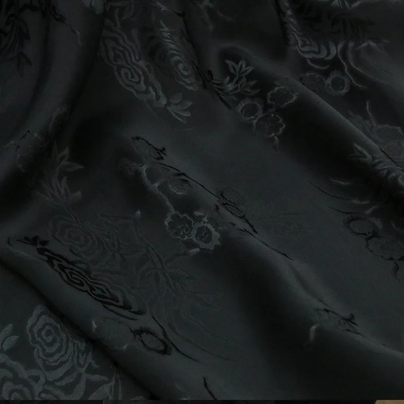 New Chinese-style silk jacquard satin fabric interwoven with for cheongsam top a niche clothing