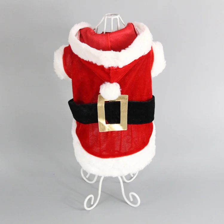 Santa Christmas Costume Clothes for Pet Small Dogs Winter Dog Hooded Coat Jackets Puppy Cat Clothing Chihuahua Yorkie Gift