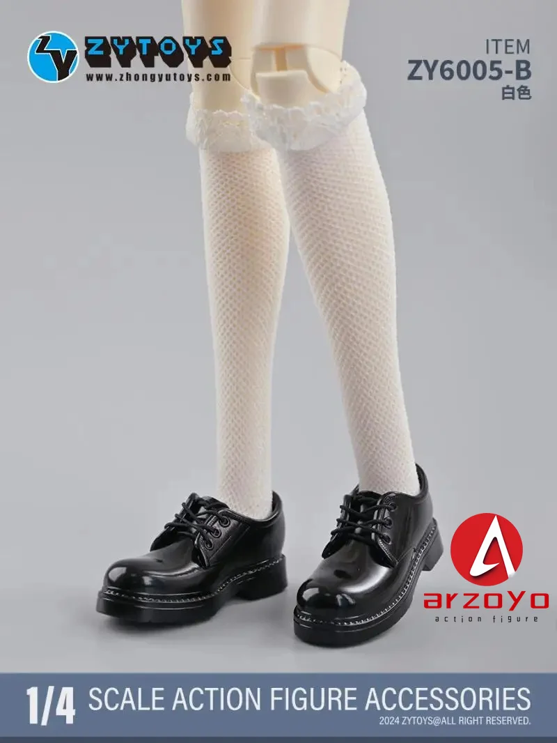 ZYTOYS 1/4 Scale Female ZY6005 Fishing Net stockings ZY6006 Black Hollow Shoes Model Fit Soldier Action Figure Body Dolls