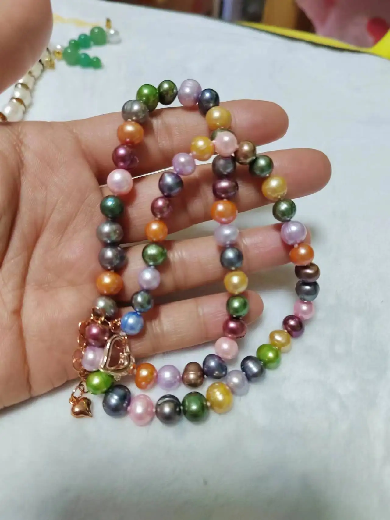 

Favorite Pearl Necklace New Arrival Natural Real Multicolor Pearl Fine Jewelry Necklace Wedding Party Charming Girl Women Gift