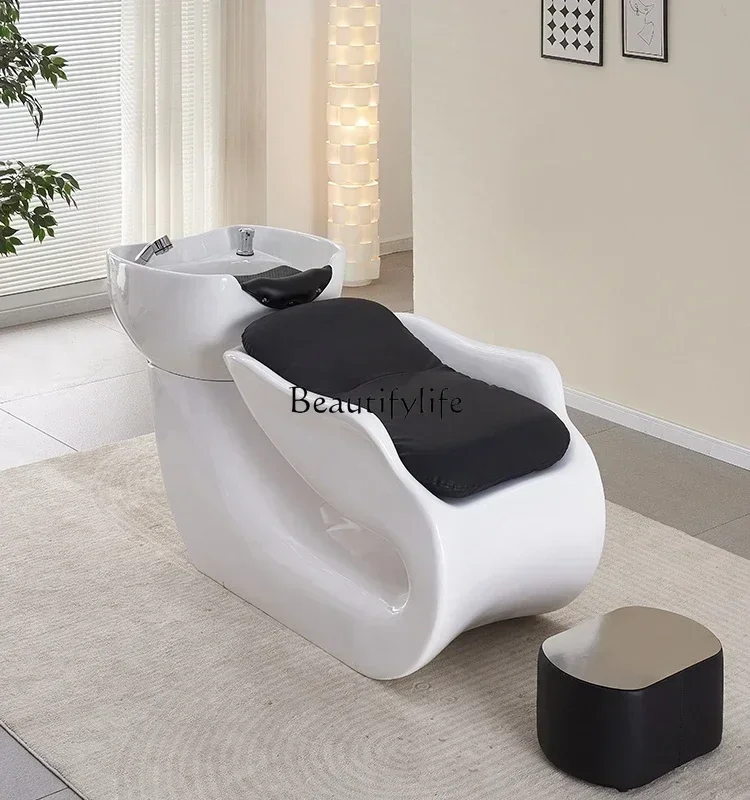 Hair Salon Massage Shampoo Bed High-End Half Lying Flushing Bed Deep Basin