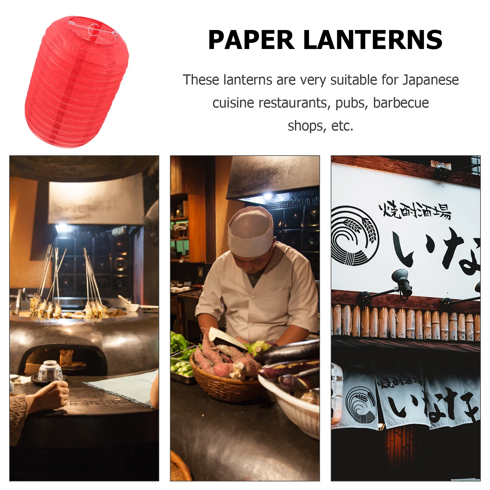 

2Pcs Lantern Hanging Ornaments Japanese Style Foldable Paper Lanterns for Decorative Outdoor Indoor Party Restaurant Wedding