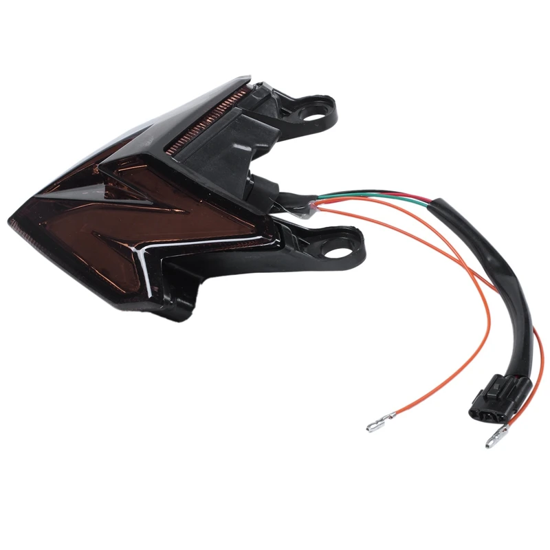 2X دراجة نارية الذيل ضوء LED بدوره إشارة أضواء الخلفية الفرامل وقف مقهى المتسابق مصباح الذيل ضوء لكاواساكي Z800 2013-2016 #5