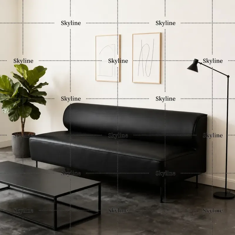 Minimalist Double Sofa Chair for Restaurant Hotel Clubhouse Pool Beauty Salon Hall Training Institution Reception Waiting