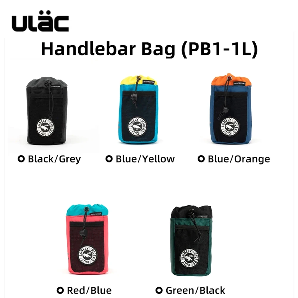 

ULAC Bicycle Handlebar Bag 1.0L Cycling Water Bottle Carrier Pouch Pack MTB Road Bike Kettle Bag Riding Stem Bag Accessories