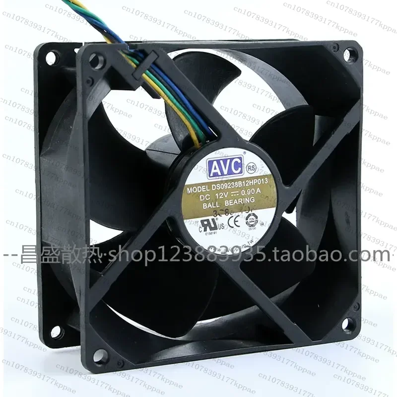 1PCS for AVC DS09238B12for HPFAF 12V 0.90A 9CM 9038 4-wire PWM Speed Regulation Cooling Fan