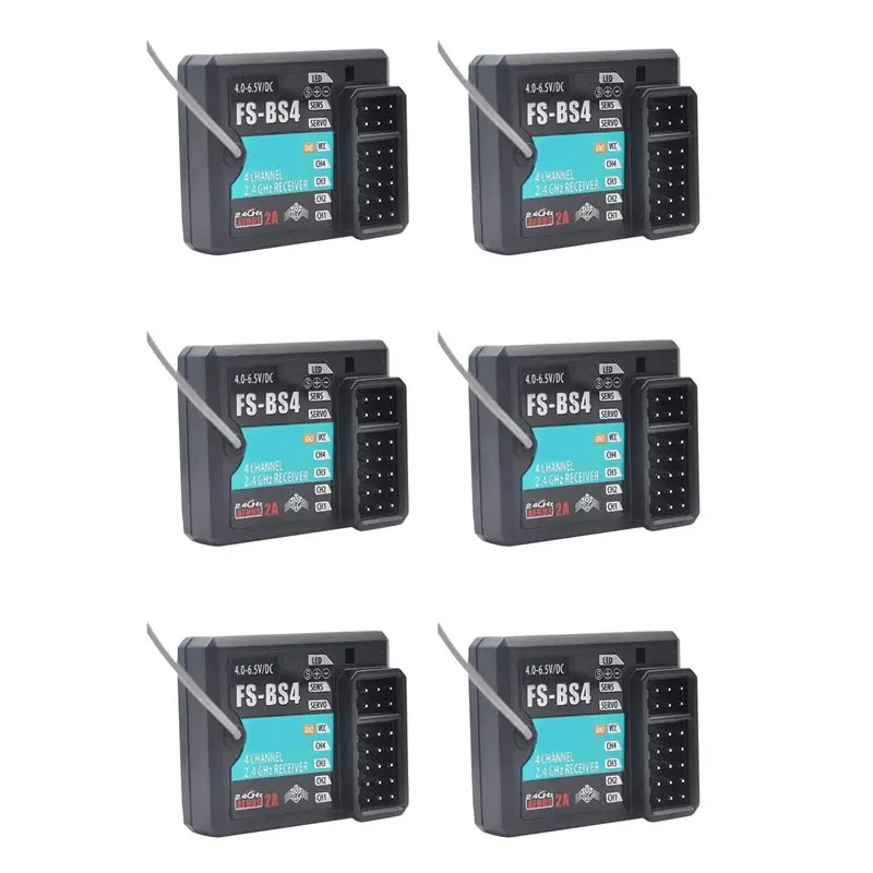 

【NEWLY】6X For Flysky FS-BS4 Receiver With Gyro Stabilization System For Flysky FS-IT4S / FS-GT5 RC Car Boat Accessories