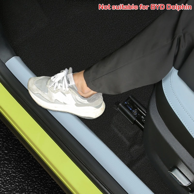 For BYD Seagull Dolphin Mini Surf Threshold Strip Protective Stickers Leather Car Welcome Pedal Trunk Decoration Interior Pad