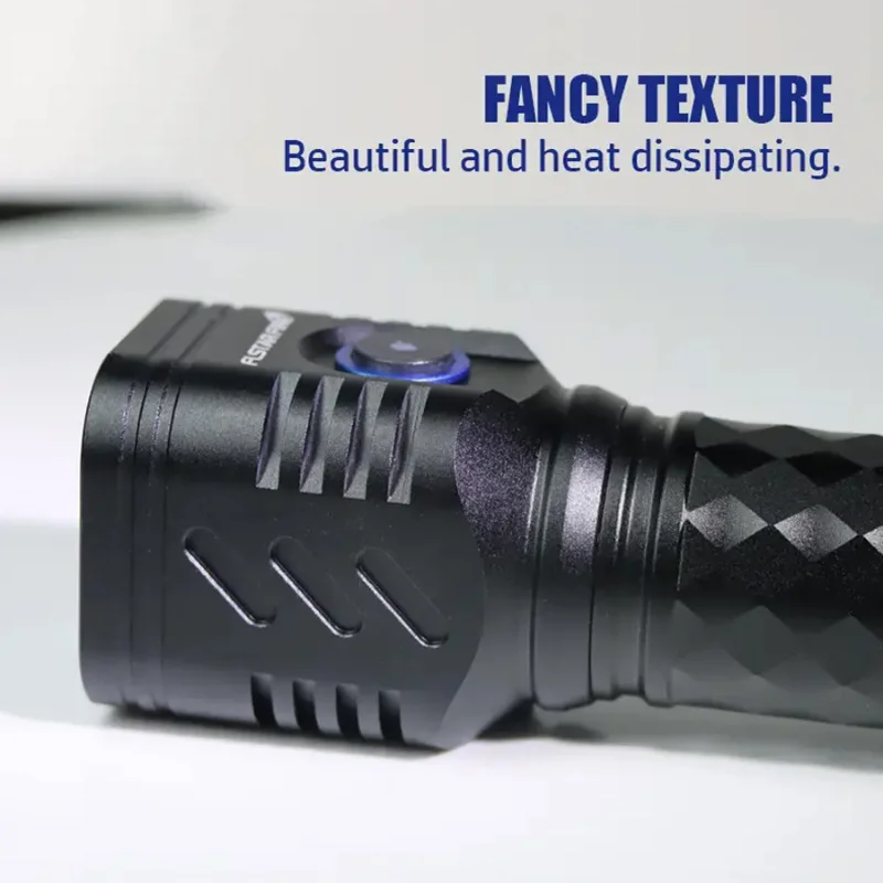 ไฟฉาย LED แบบชาร์จไฟได้พร้อม 3 โหมดประเภท-c ชาร์จเร็ว 4LED ไฟฉายแบบพกพาสำหรับงานกลางคืนและการใช้งานฉุกเฉิน