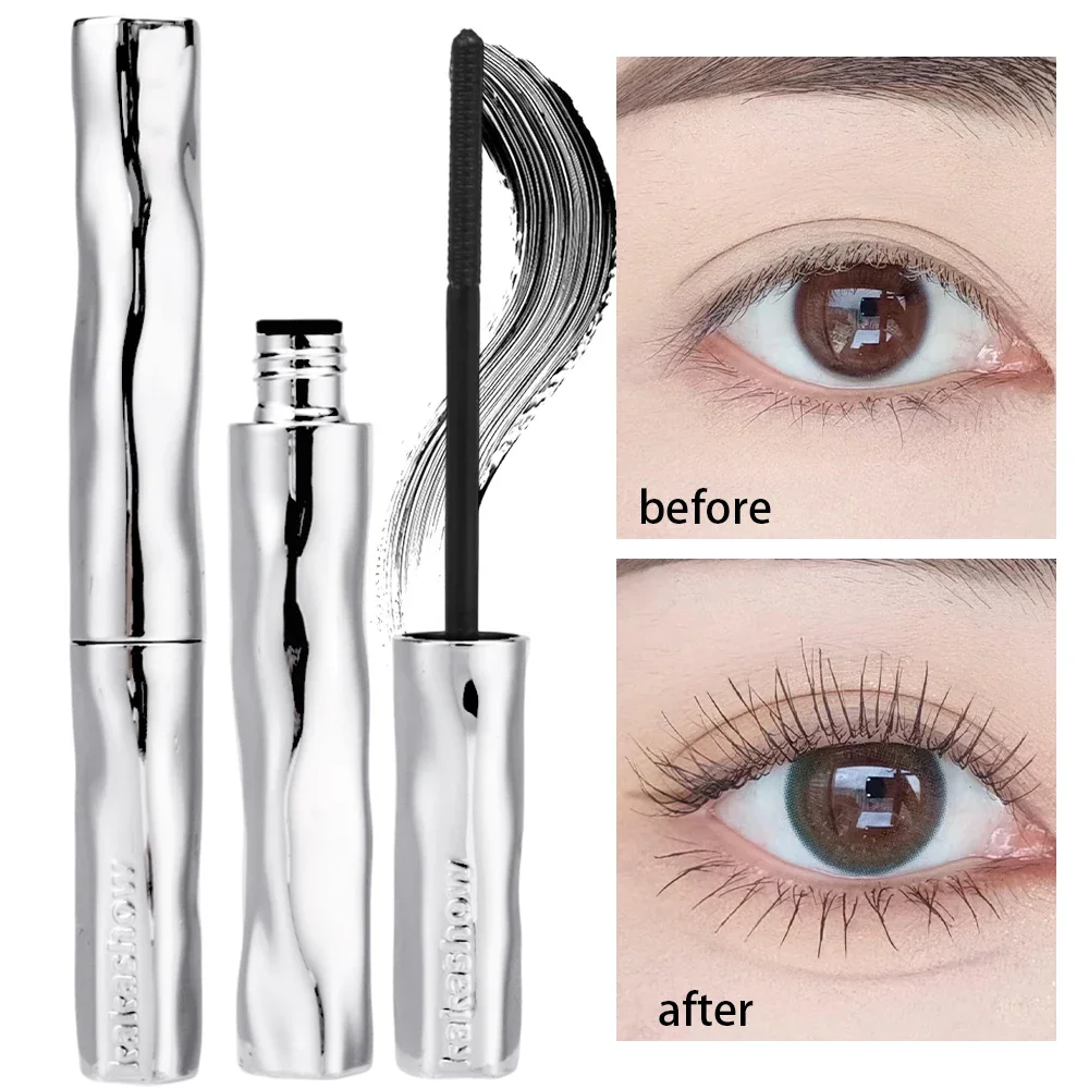 Curl Small Silver Stick Mascara Natural Lengthening Fiber Black Long Curling Eyelashes Extensions Easy To Wear Sexy Eyes Makeup