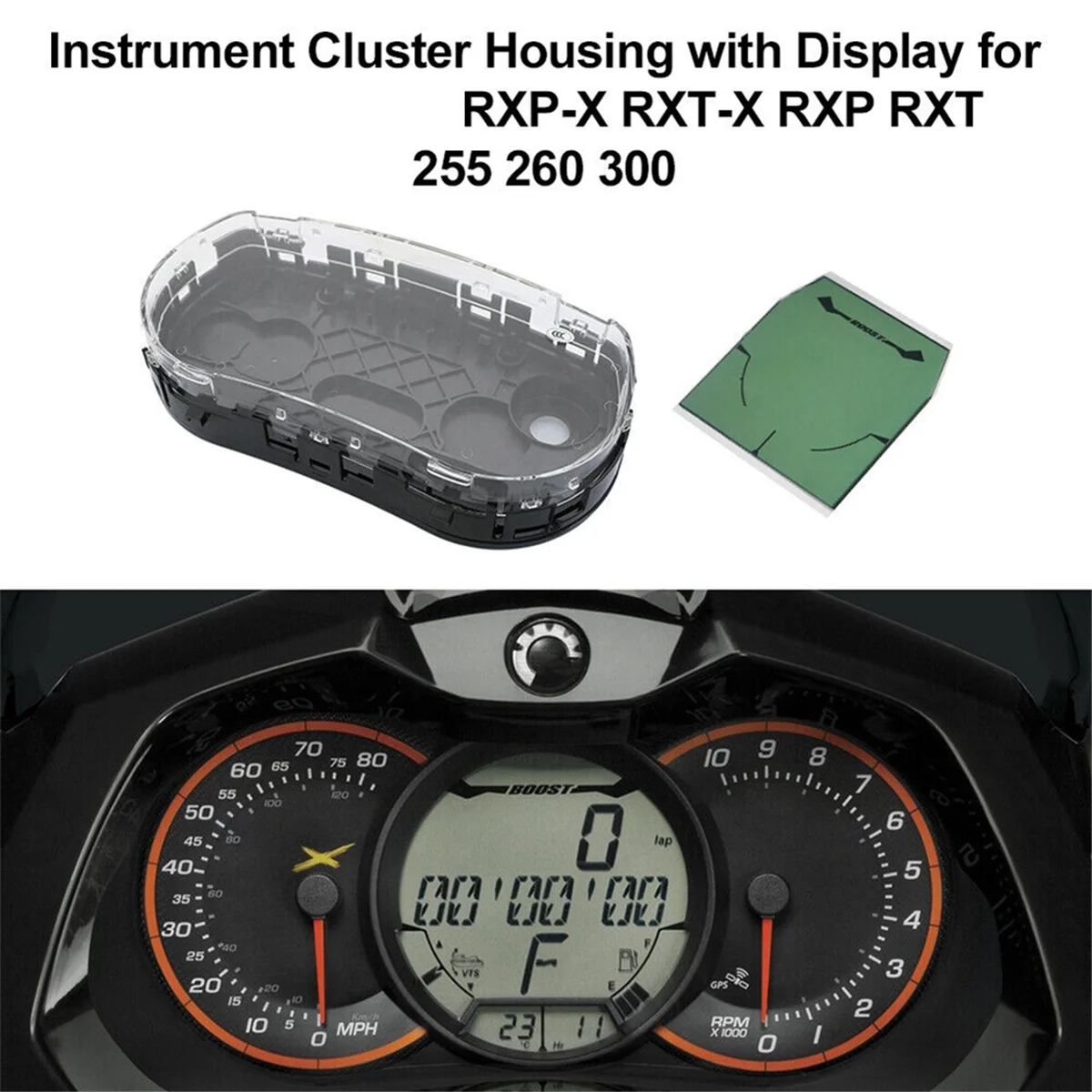 Display LCD S n con custodia per quadro strumenti per Sea-Doo 4-Tec RXP RXT 255 260 Boost 278002716, 278003531