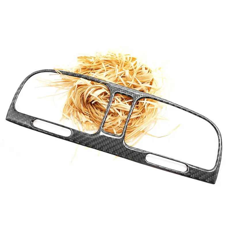 ألياف الكربون الناعمة لشركة فولكس فاجن جولف 6 MK6 2010 2011 2012 2013 سيارة الداخلية مركز وحدة التحكم تكييف الهواء منفذ تنفيس ملصق الكسوة #1