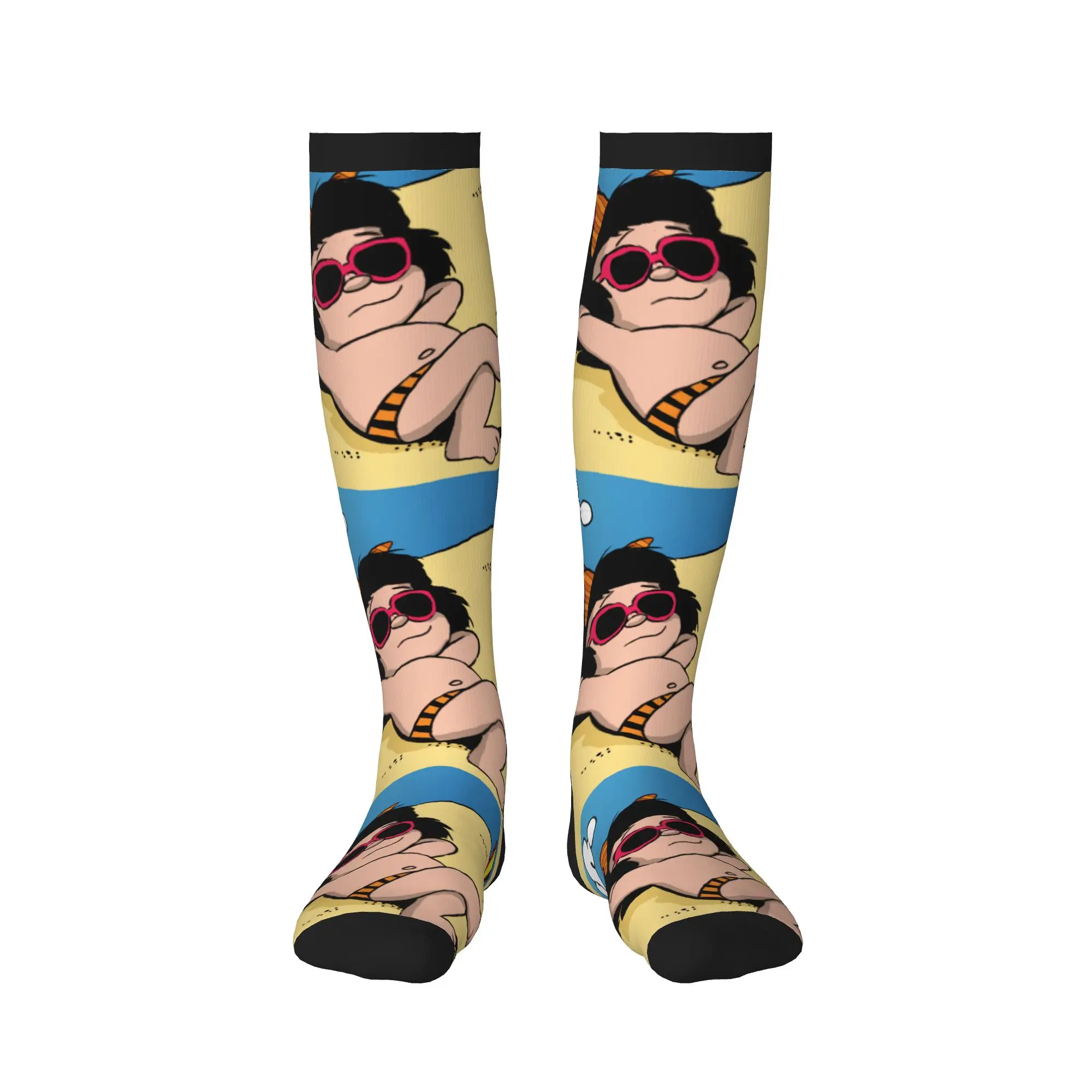 Fashion Mens Summer Funny Mafalda Cartoon Manga Dress Socks Unisex Comfortable Warm 3D Print  Sports Compression Socks