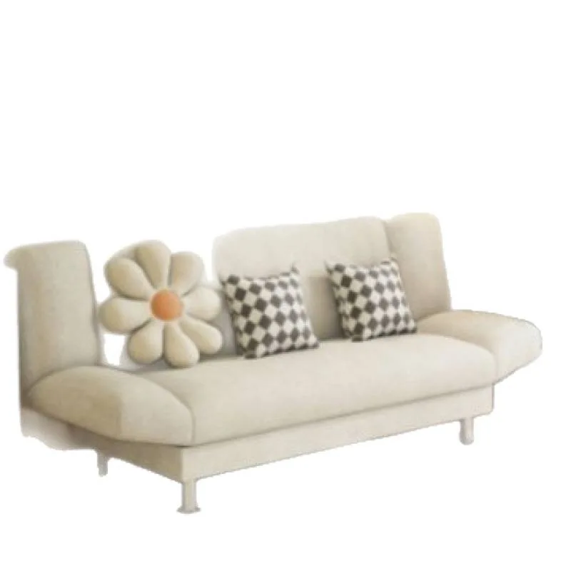 Apartment fabric small sofa, bedroom three people, rental room lazy sofa
