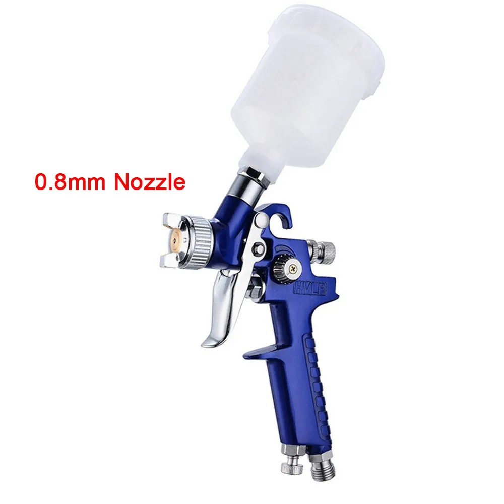 For Mini Pneumatic Spray 0.8mm 1.0mm Nozzle Gravity Feed Air Paint Sprayer With 125ml Cup For Car Furniture Wall Art Cake Model