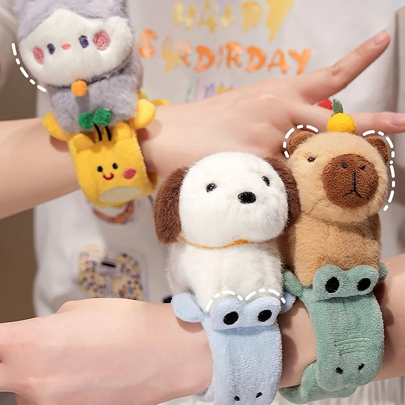 

Lovely Capybara Animal Slap Snap Wrap Wristband Capybara Wristband Kid Funny Toys