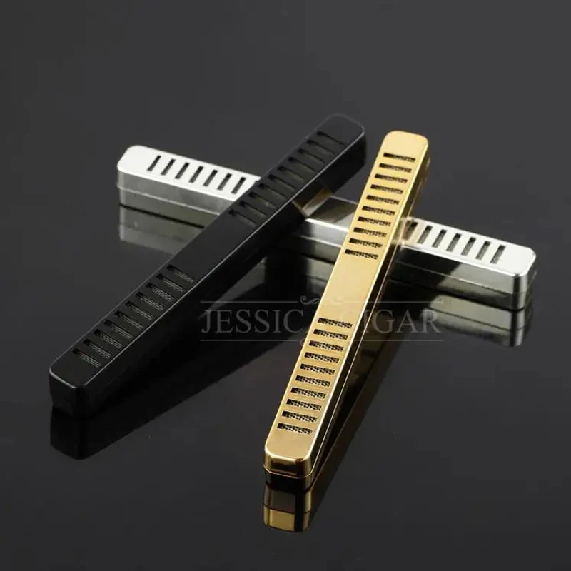 1PC 2PCS Zigarre Humidor Gadgets Rechteck Bar-typ Kunststoff Tabak Luftbefeuchter Halten Frische Goldene Silber Schwarz Zigarre zubehör