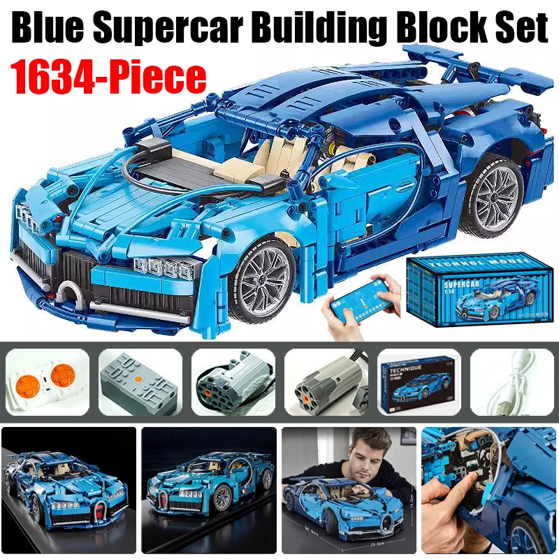 1690 pçs blocos de construção modelo de carro esportivo de corrida técnica, cidade mecânica supercar tijolo quebra-cabeça brinquedos presente para crianças adultos