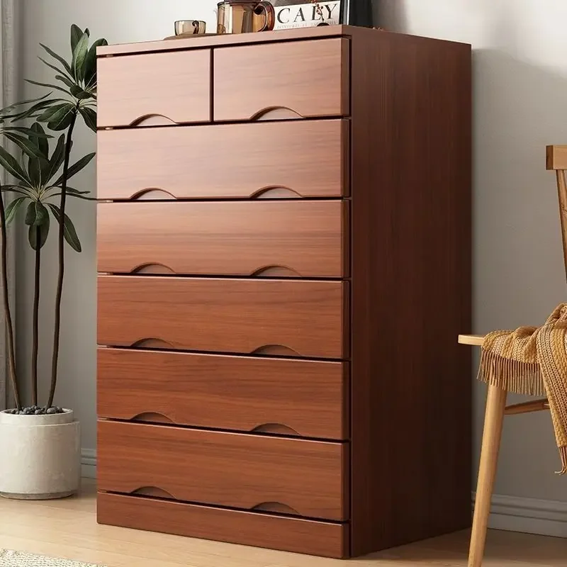 Chinese vintage household five-drawer chest, solid wood high-end new model, bedroom, living room clearance storage cabinet, stor