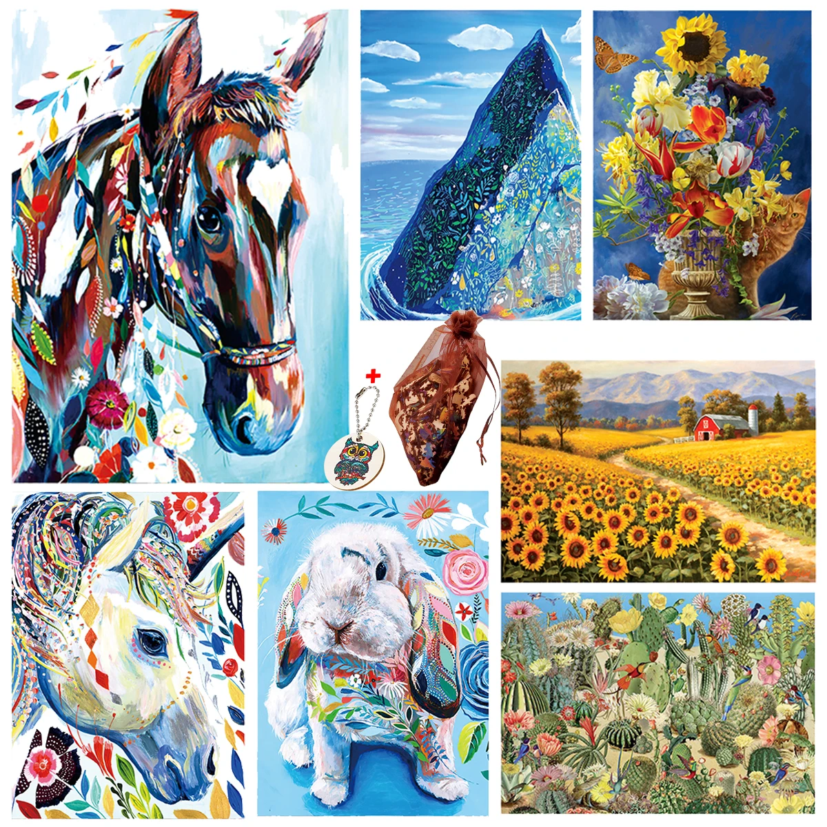 Wooden Puzzle DIY Animal Festival Atmosphere Deer Puzzles Board Sets For Adults Educational Toys For Children Christmas Gifts Ho