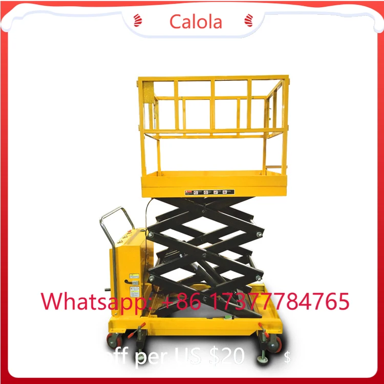 500kg Movable Double Scissor Electric e Lift Plataforma Elevadora Electrica