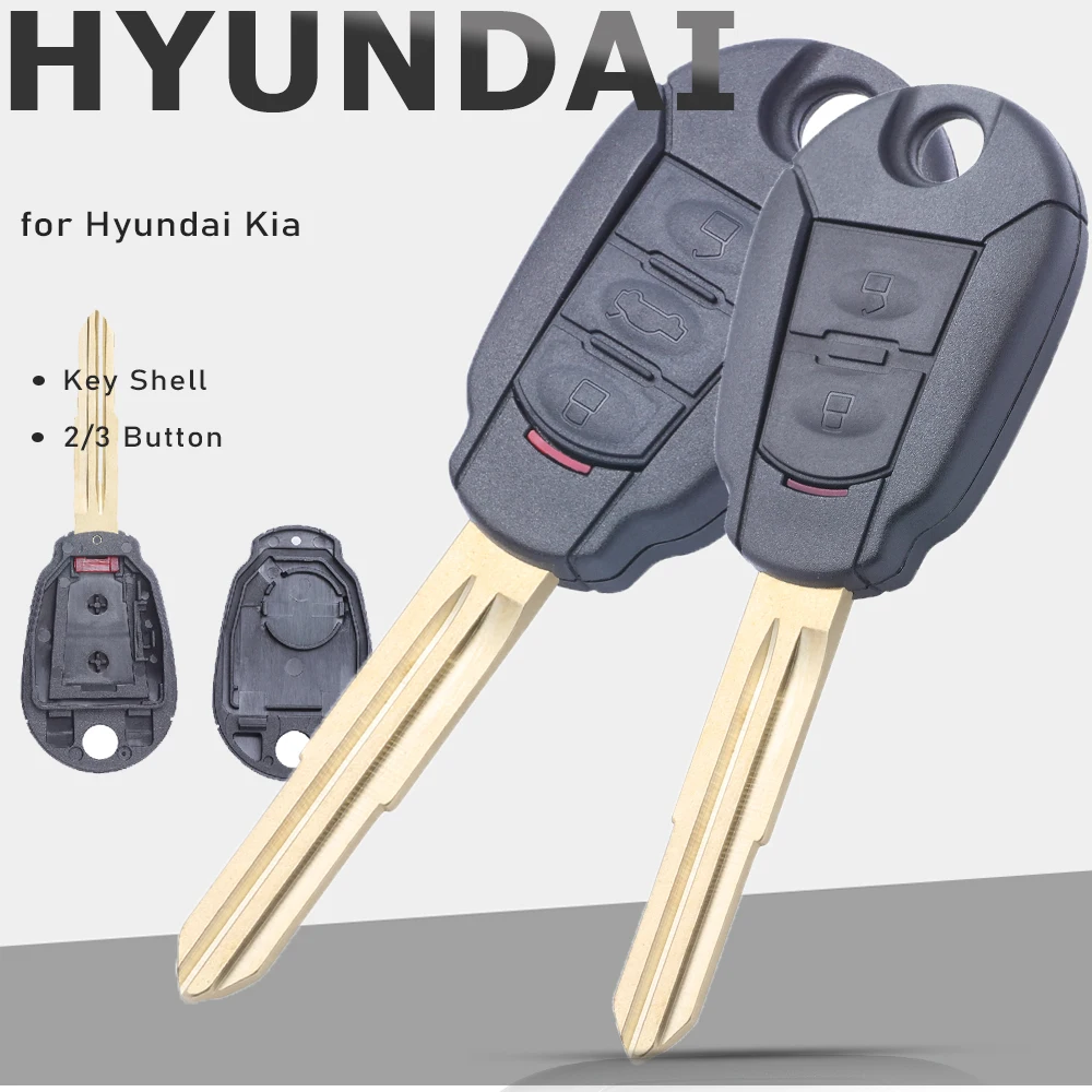 

KEYECU 2 кнопки/3 кнопки дистанционного ключа сменный чехол для Hyundai Kia Uncut Blade